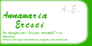 annamaria ercsei business card